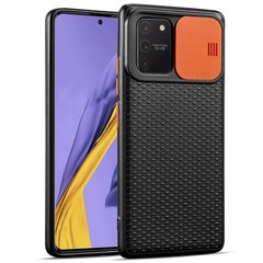 Чехол Camshield Black TPU со шторкой защищающей камеру для Samsung Galaxy S10 Lite