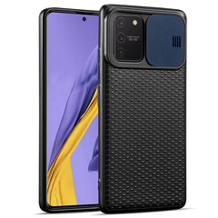 Чехол Camshield Black TPU со шторкой защищающей камеру для Samsung Galaxy S10 Lite