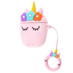 Силиконовый футляр Sleep Unicorn series для наушников AirPods 1/2 + кольцо