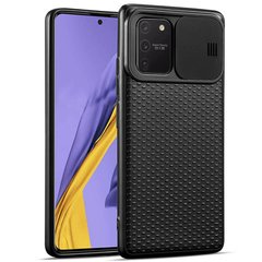 Чехол Camshield Black TPU со шторкой защищающей камеру для Samsung Galaxy S10 Lite