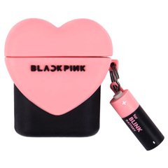 Силиконовый футляр Logo series для наушников AirPods 1/2 + карабин