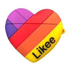 Силиконовый футляр Logo series для наушников AirPods 1/2 + карабин