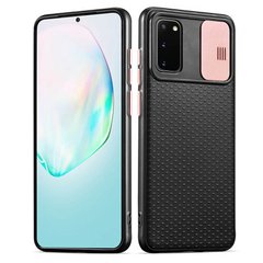 Чехол Camshield Black TPU со шторкой защищающей камеру для Samsung Galaxy S20