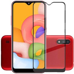 Захисне скло XD + (full glue) (тех.пак) для Samsung Galaxy A01