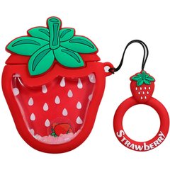 Силиконовый футляр Fruits series with Sparkles & Water для наушников AirPods 1/2 + кольцо